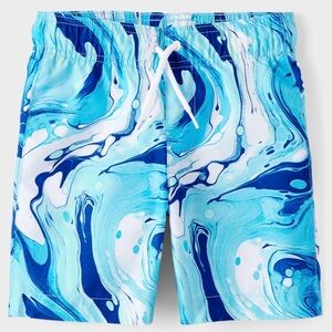 The Children's Place Aqua Swirl Swim Trunks